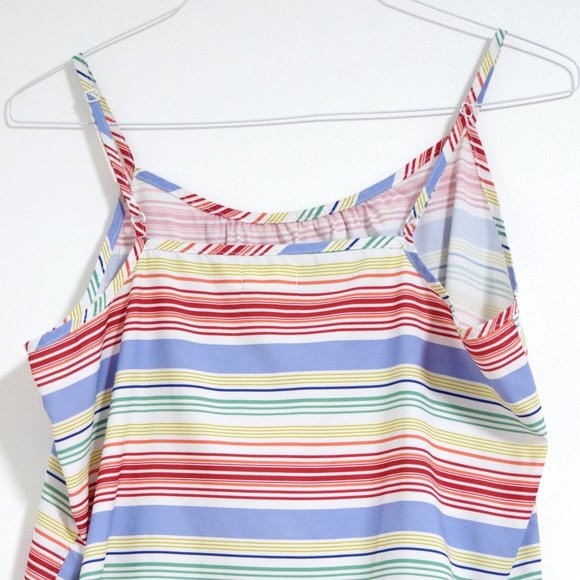 Flowy Rainbow Multicolor Striped Tank Top | Size L - Picture 6 of 8